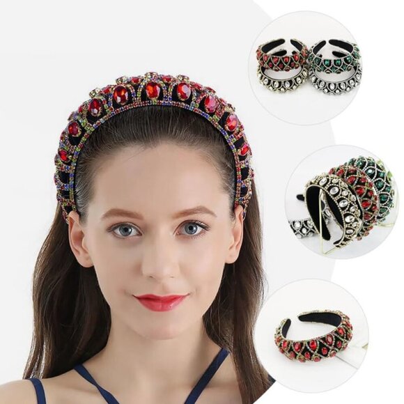 Jewelled Rhinestone Headband Elegant Bridal Hair Accessory for Women main image 6